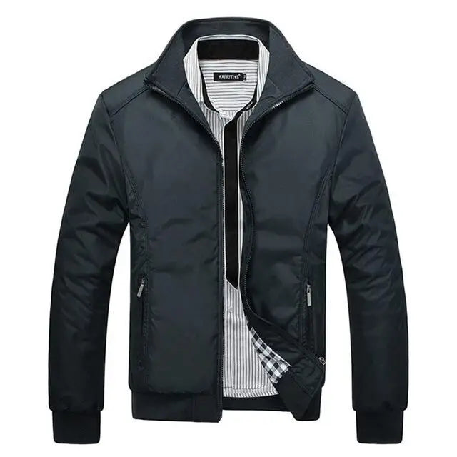 Men's Spring Autumn Stand Collar Jacket
