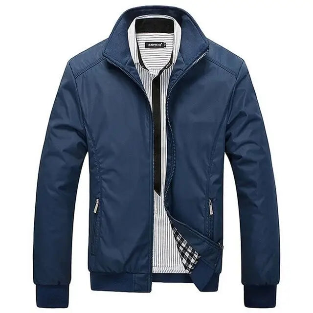 Men's Spring Autumn Stand Collar Jacket