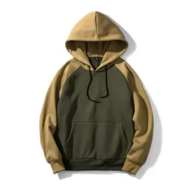 Men's Streetwear Hooded Sweatshirt with Raglan Sleeves