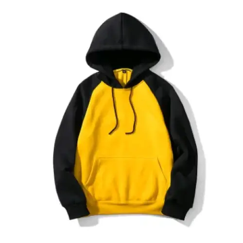 Men's Streetwear Hooded Sweatshirt with Raglan Sleeves