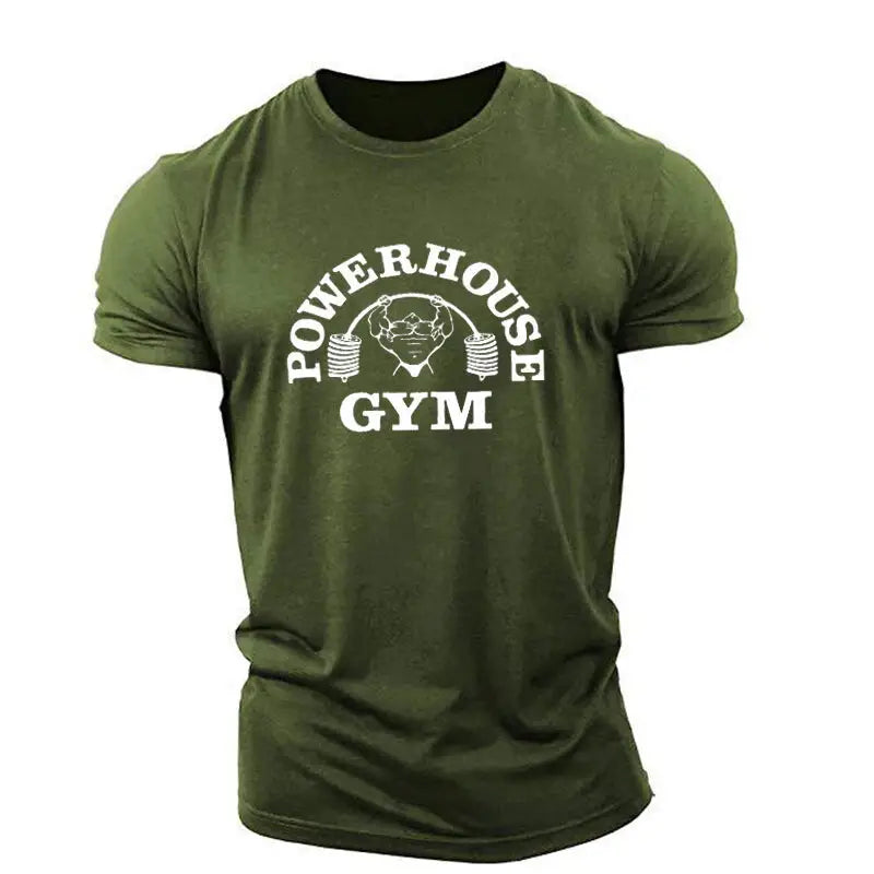 Men's Summer Loose Fit Round Neck T-Shirt with Logo