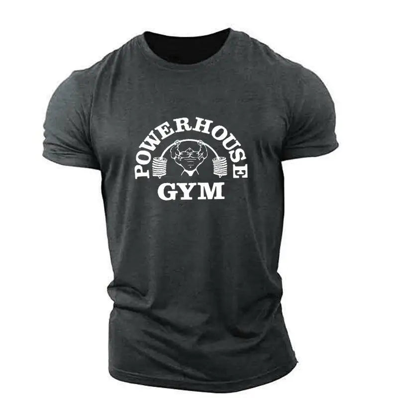 Men's Summer Loose Fit Round Neck T-Shirt with Logo