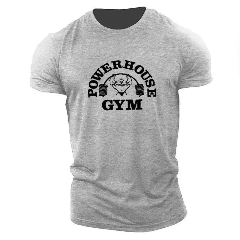 Men's Summer Loose Fit Round Neck T-Shirt with Logo