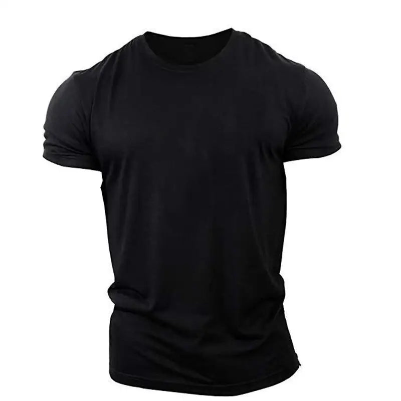 Men's Summer Loose Fit Round Neck T-Shirt with Logo