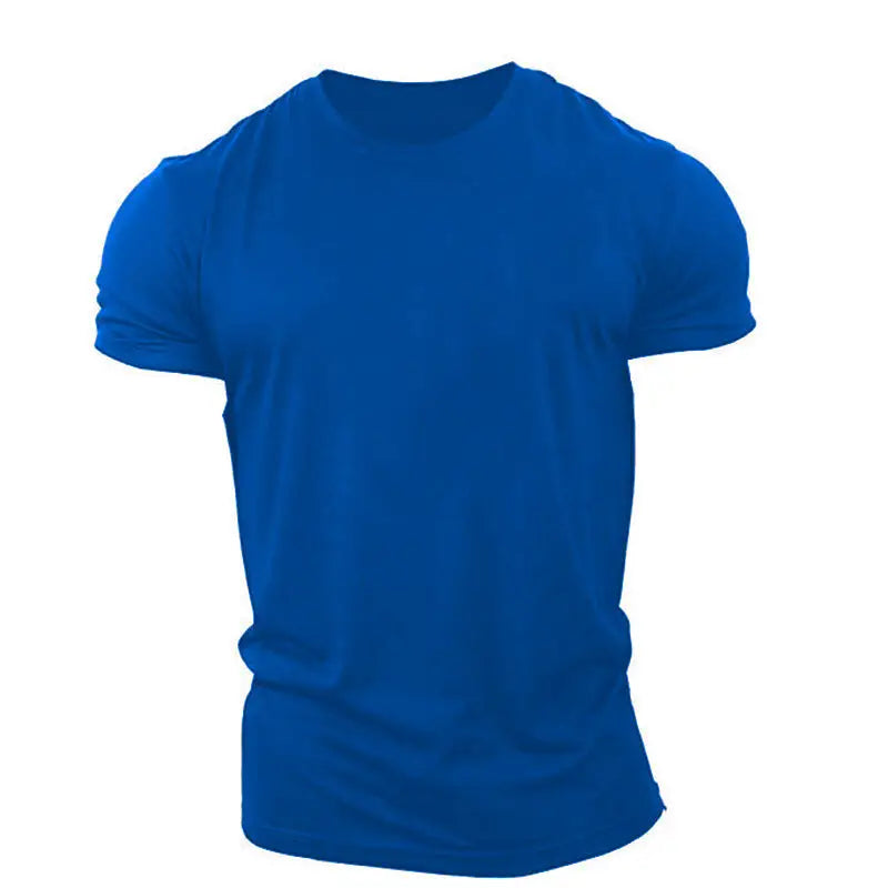Men's Summer Loose Fit Round Neck T-Shirt with Logo