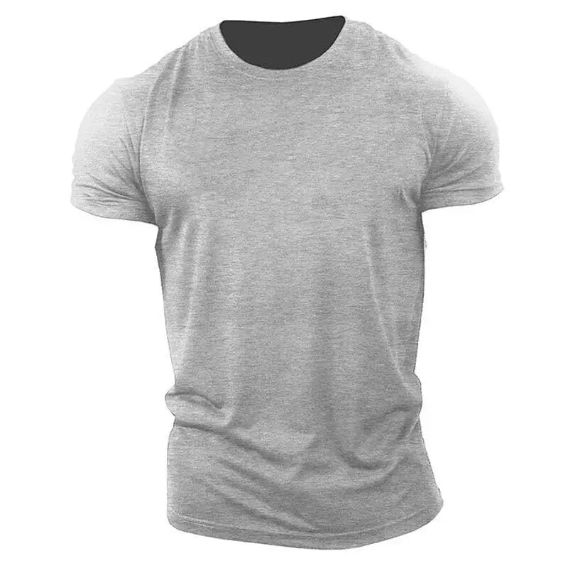 Men's Summer Loose Fit Round Neck T-Shirt with Logo