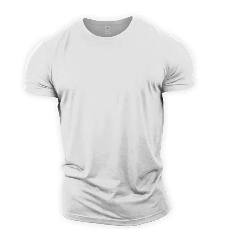 Men's Summer Loose Fit Round Neck T-Shirt with Logo