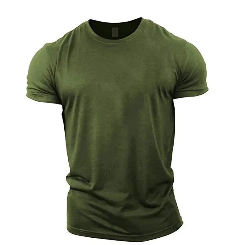 Men's Summer Loose Fit Round Neck T-Shirt with Logo
