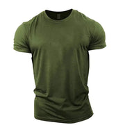 Men's Summer Loose Fit Round Neck T-Shirt with Logo