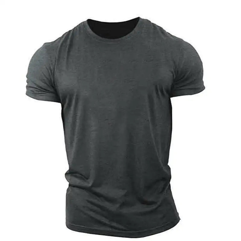 Men's Summer Loose Fit Round Neck T-Shirt with Logo