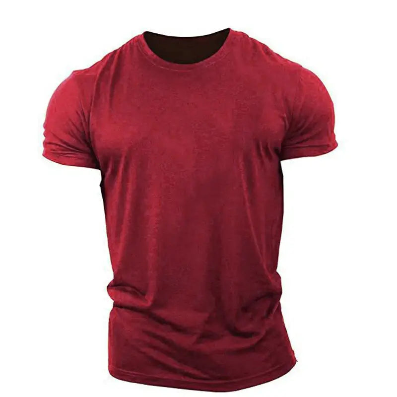 Men's Summer Loose Fit Round Neck T-Shirt with Logo