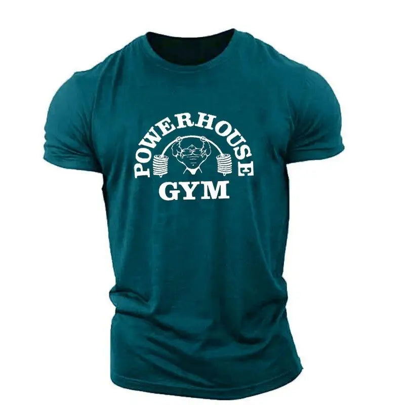 Men's Summer Loose Fit Round Neck T-Shirt with Logo