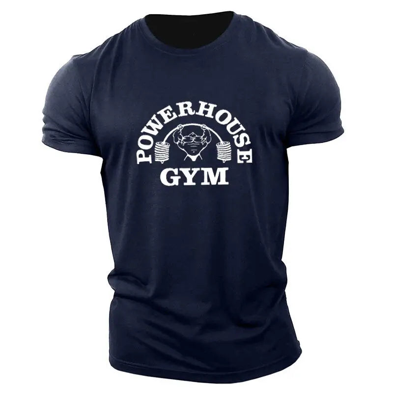 Men's Summer Loose Fit Round Neck T-Shirt with Logo