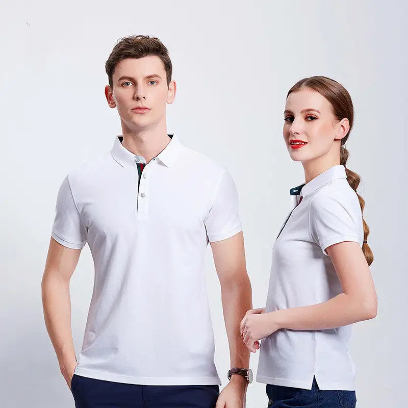 Men's Summer Polo Shirt - Slim Fit Solid Color T-Shirt