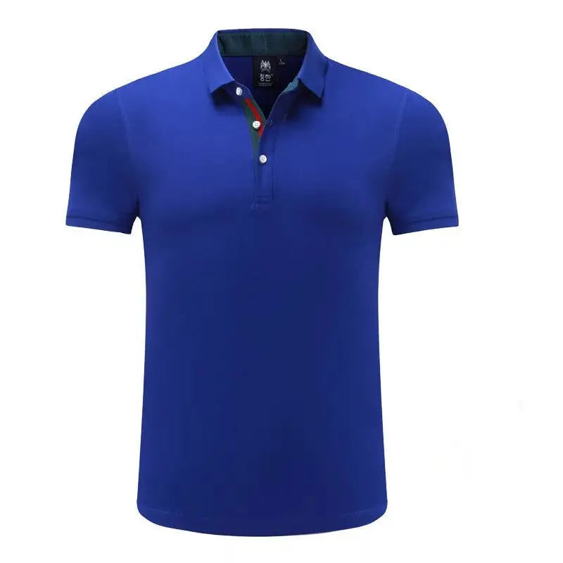 Men's Summer Polo Shirt - Slim Fit Solid Color T-Shirt