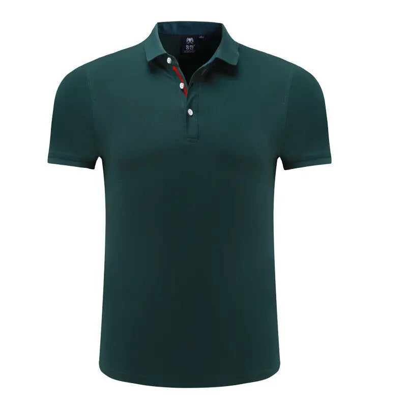 Men's Summer Polo Shirt - Slim Fit Solid Color T-Shirt
