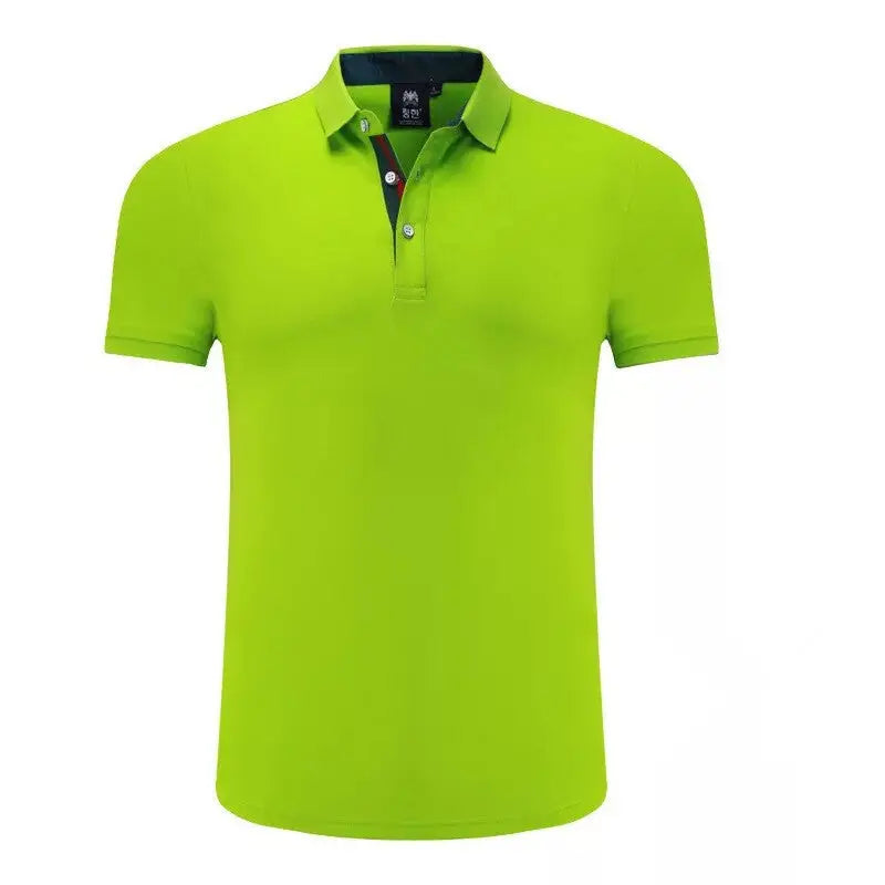 Men's Summer Polo Shirt - Slim Fit Solid Color T-Shirt