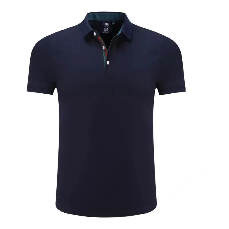 Men's Summer Polo Shirt - Slim Fit Solid Color T-Shirt