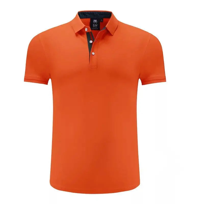 Men's Summer Polo Shirt - Slim Fit Solid Color T-Shirt