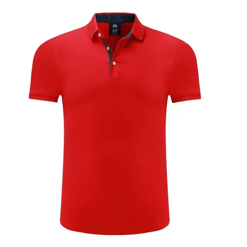 Men's Summer Polo Shirt - Slim Fit Solid Color T-Shirt