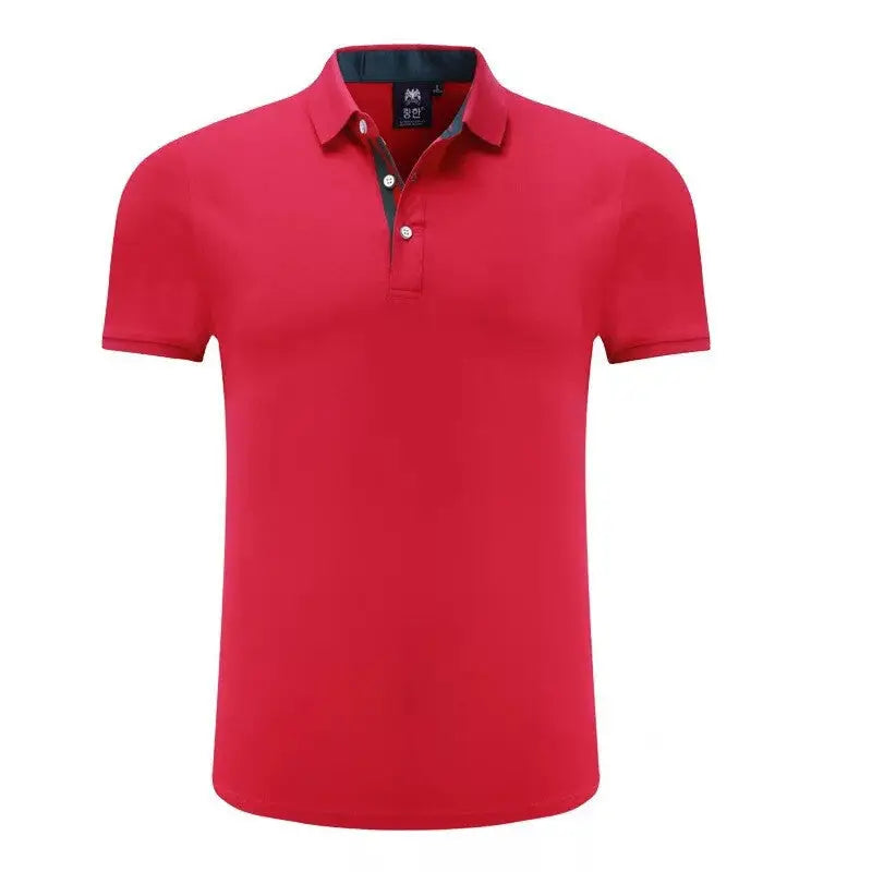 Men's Summer Polo Shirt - Slim Fit Solid Color T-Shirt