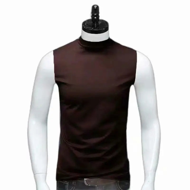 Men's Summer Sleeveless Ice Silk T-Shirt (Solid Color)