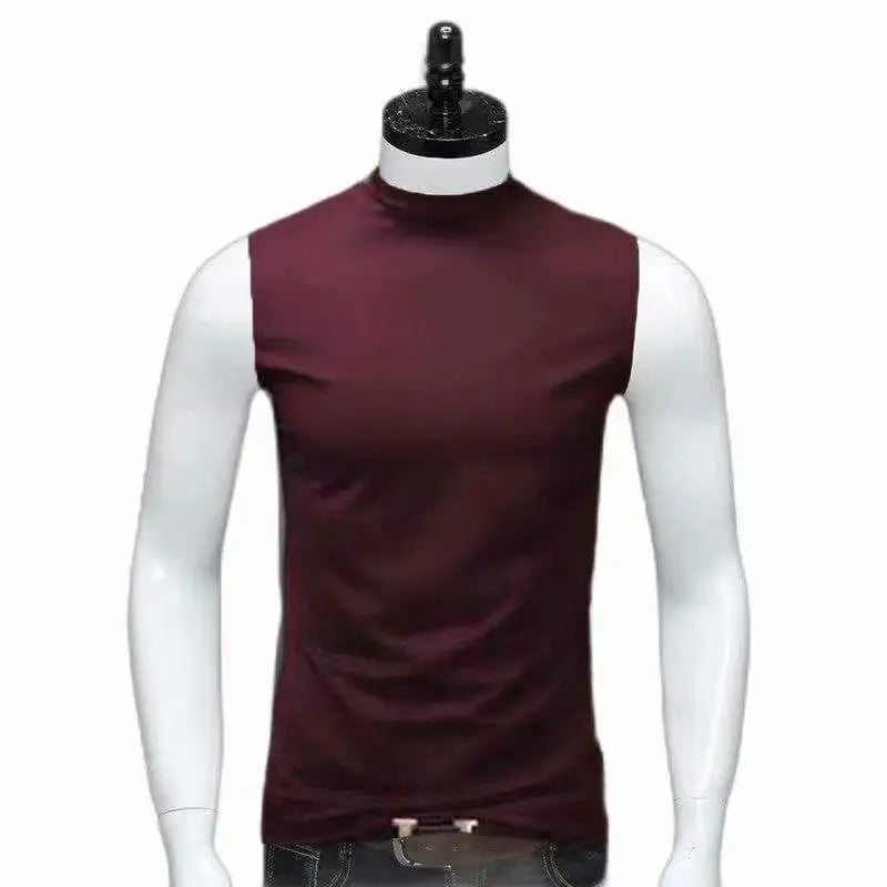 Men's Summer Sleeveless Ice Silk T-Shirt (Solid Color)