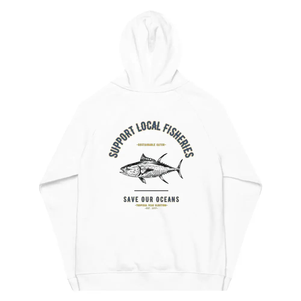 Men's Support Local Fisheries Tuna Eco Raglan Hoodie