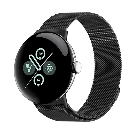 Metal Band Compatible with Google Pixel Watch 2 Band/Google Pixel Watch Bands for Women Men Stainless Steel Mesh Loop Adjustable Wristband Replacement Strap for Google Pixel 2 Watch/Pixel Watch
