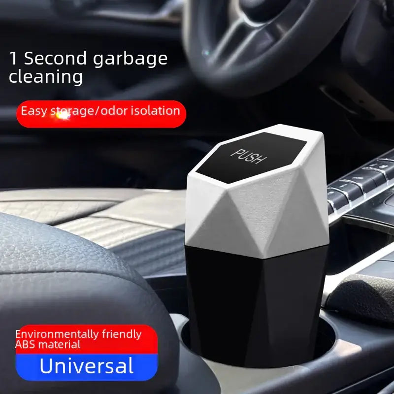 Mini Car Trash Bin with Cup Holder and Storage Box
