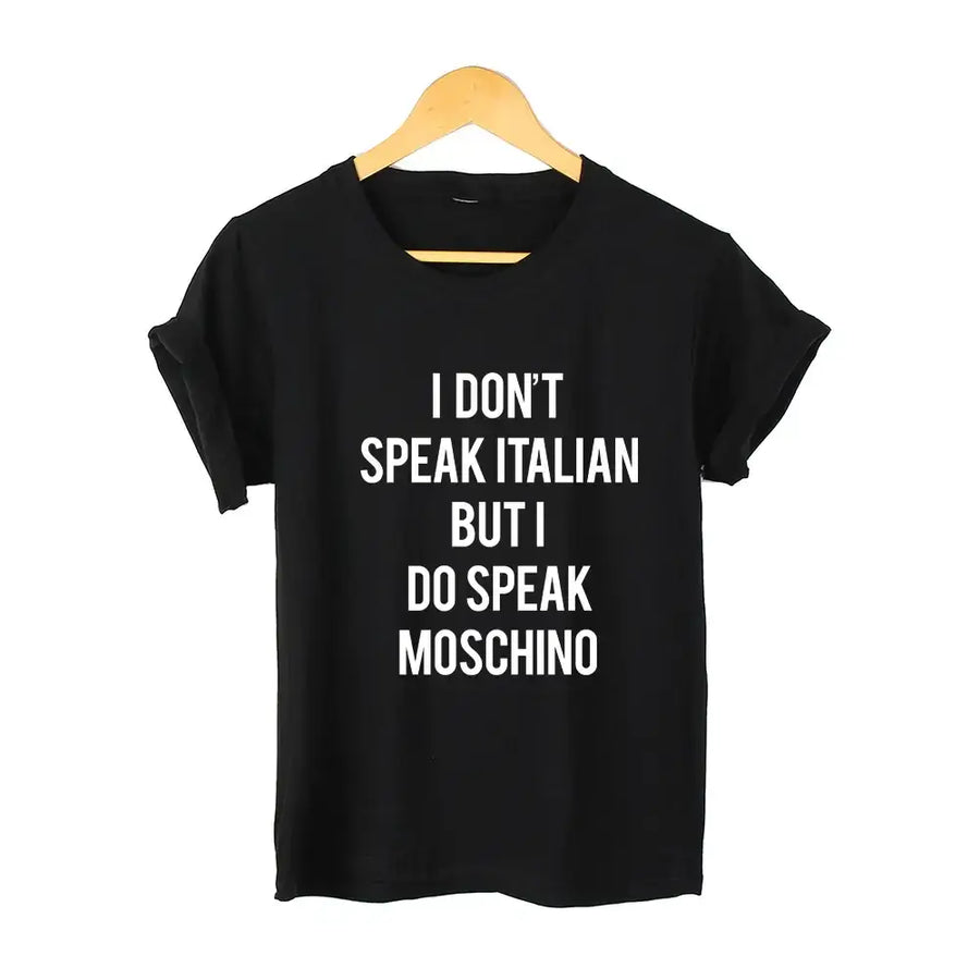 Moschino Letter Short Sleeve Cotton Couples T-Shirt