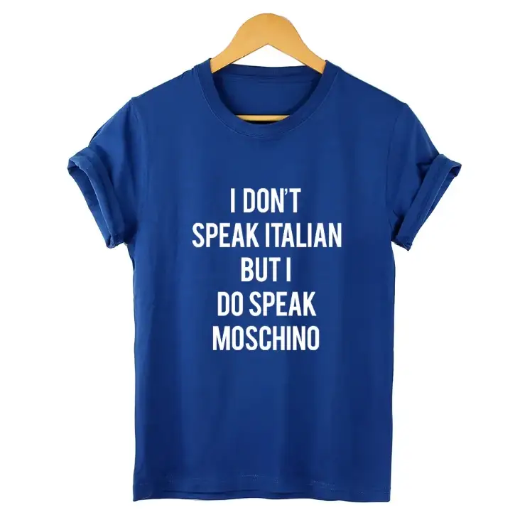 Moschino Letter Short Sleeve Cotton Couples T-Shirt