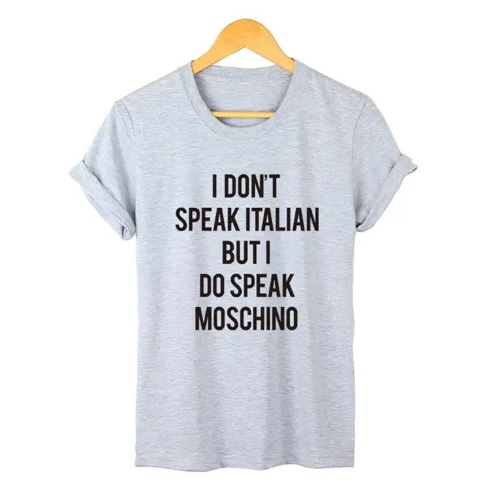 Moschino Letter Short Sleeve Cotton Couples T-Shirt