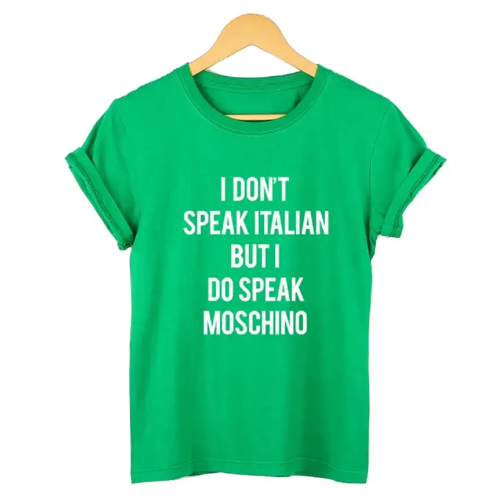 Moschino Letter Short Sleeve Cotton Couples T-Shirt