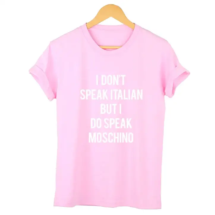 Moschino Letter Short Sleeve Cotton Couples T-Shirt