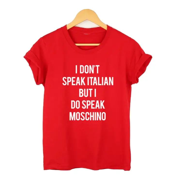 Moschino Letter Short Sleeve Cotton Couples T-Shirt