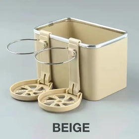 Multifunctional Car Organizer with Lid and Cup Holder