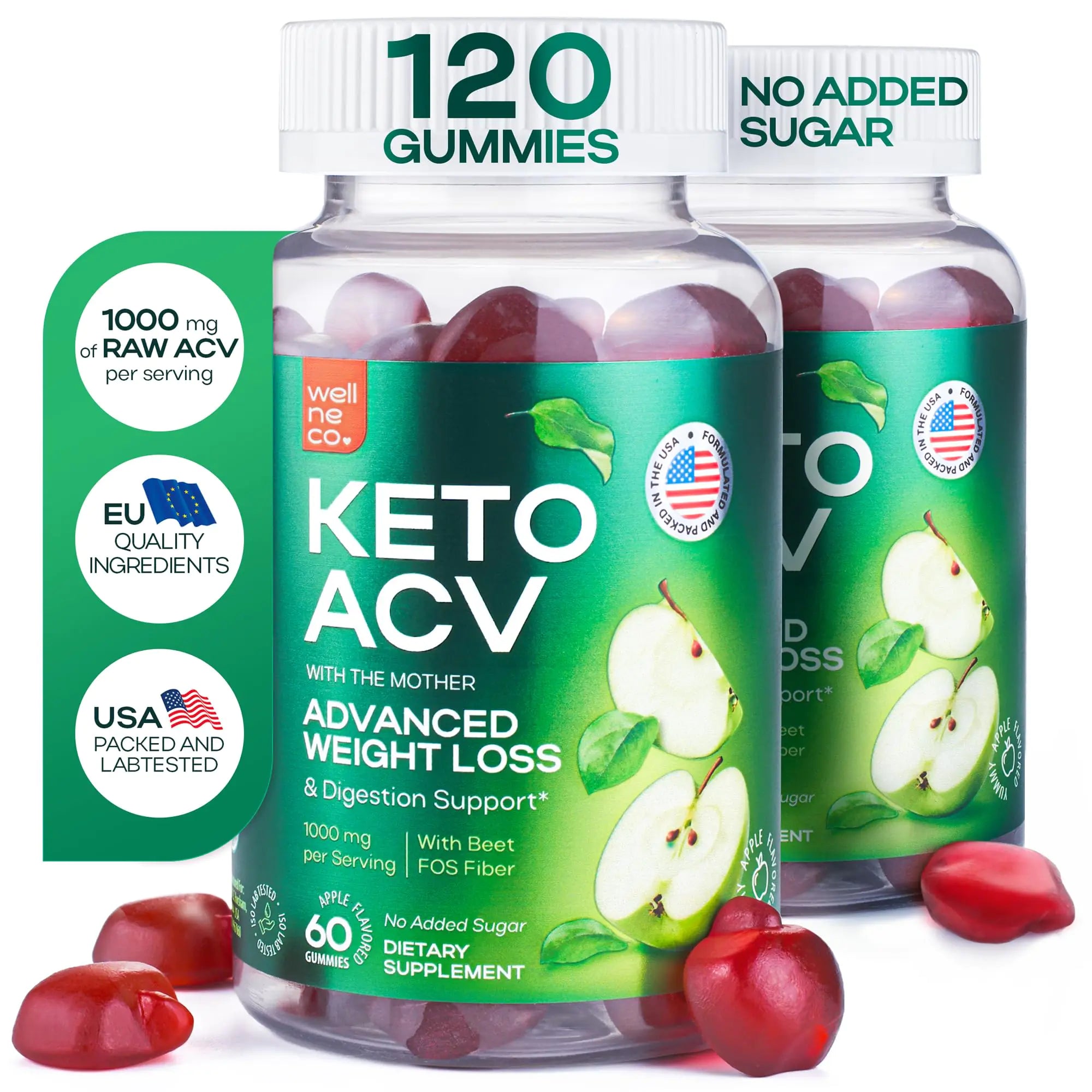 Advanced Keto ACV Gummies for Weight Loss 1000 Mg - ACV Gummies for Digestion Metabolism Detox - Apple Cider Vinegar Beet FOS Fiber - Keto ACV Gummies Kelly Clarkson for Men and Women - Sugar Free