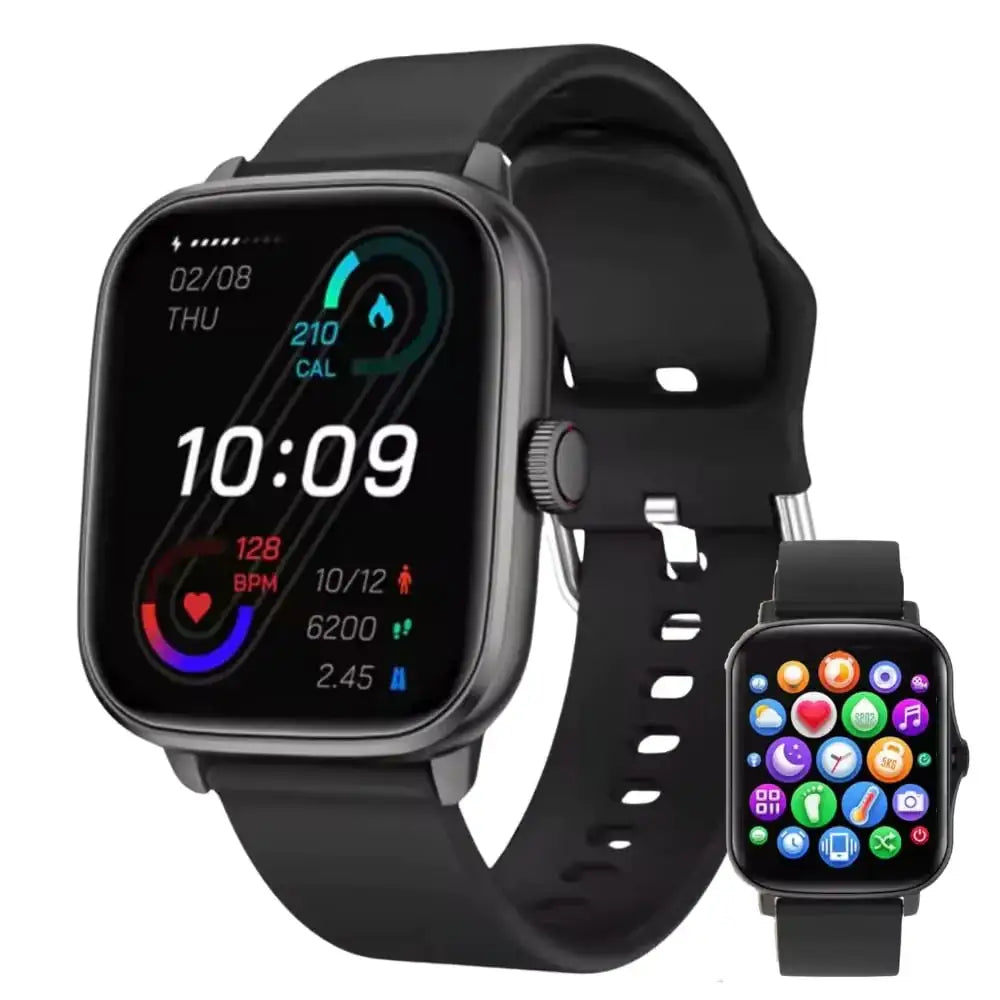 MYOTEC Smart Watch 1.96" for Men Women (Answer/Make Call) Fitness Tracker with 100+ Sport Modes IP68 Waterproof Heart Rate/Sleep Monitor Spo2 Pedometer Activity Tracker for Android iOS V71-2