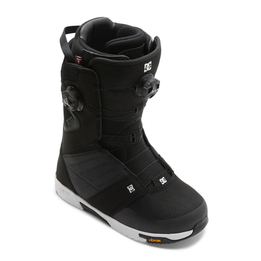 DC Shoes Mens Judge BOA Snowboard Boots - Micro-Adjustable Stable Snowboarding Boot with Insulated Liner & Molded Insole - Black/Black/White 10.5