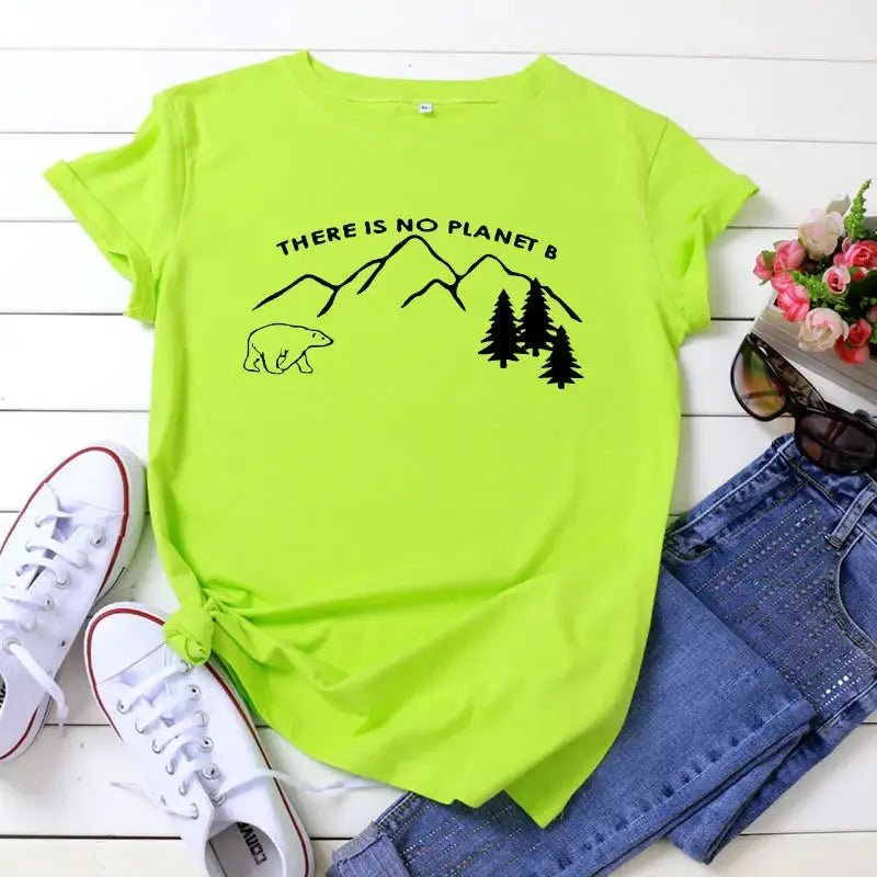 New Letter Print Cotton Short Sleeve T-Shirt