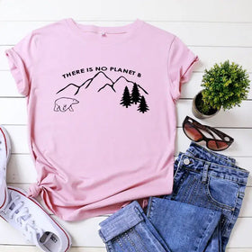 New Letter Print Cotton Short Sleeve T-Shirt