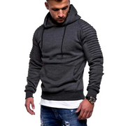 New Men's Striped Pullover Hoodie with Raglan Sleeves