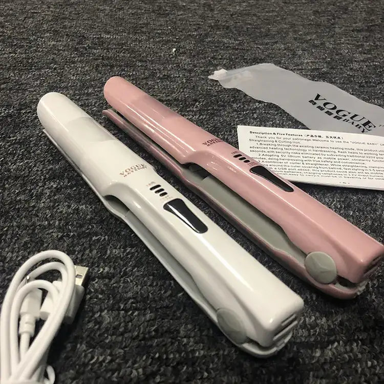New USB Hair Straightener and Curling Iron Combo