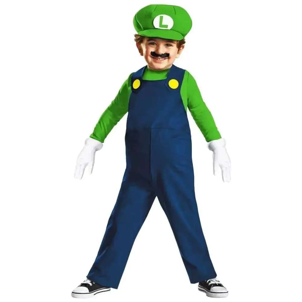 Nintendo Super Mario Brothers Luigi Boys Toddler Costume Small/2T