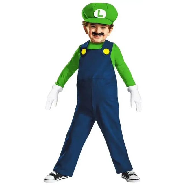 Nintendo Super Mario Brothers Luigi Boys Toddler Costume Small/2T