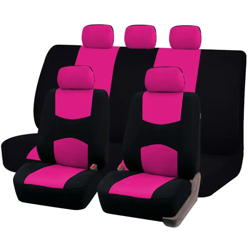 Polyester Car Seat Covers Cushion Set - 4 or 9 Piece - Joomcy