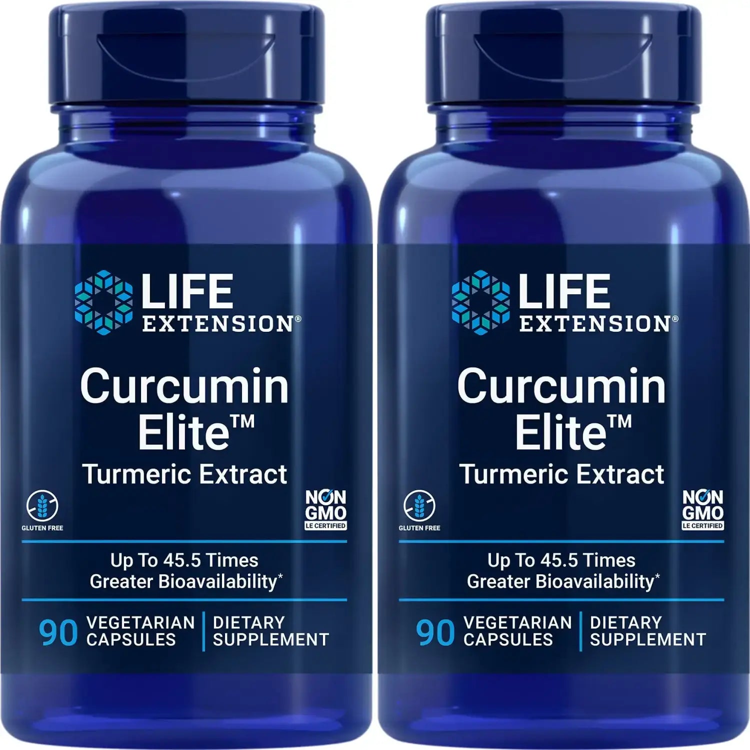 Life Extension Curcumin Elite Turmeric Extract 90 Caps (Pack of 2)