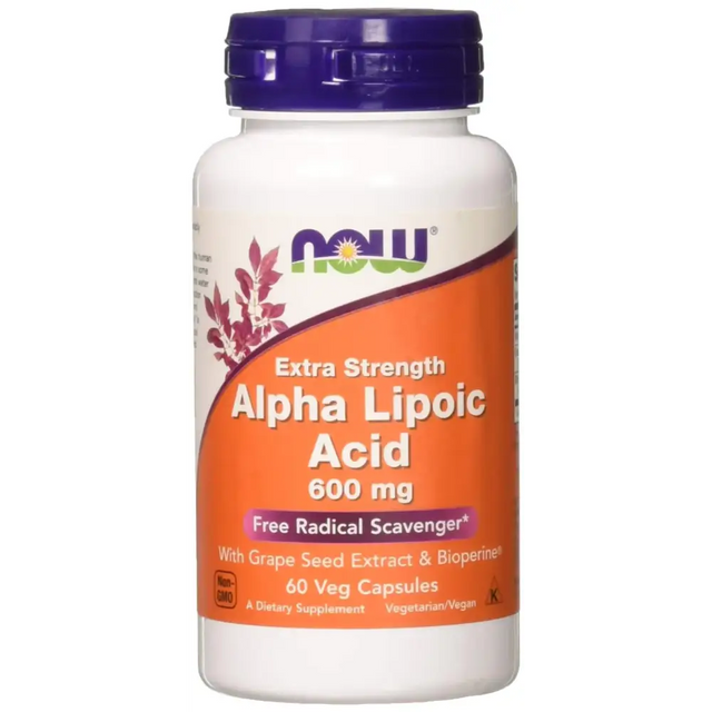 NOW FOODS Alpha Lipoic Acid 600mg Vcaps 60 CT