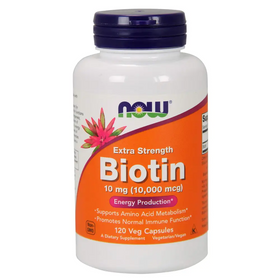 NOW Foods Biotin 10 mg Extra Strength 120 Vcaps